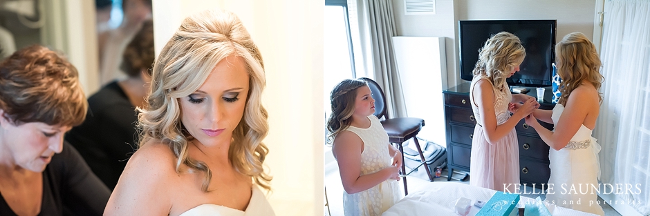 getting ready wedding photos Townsend hotel Birmingham, mi