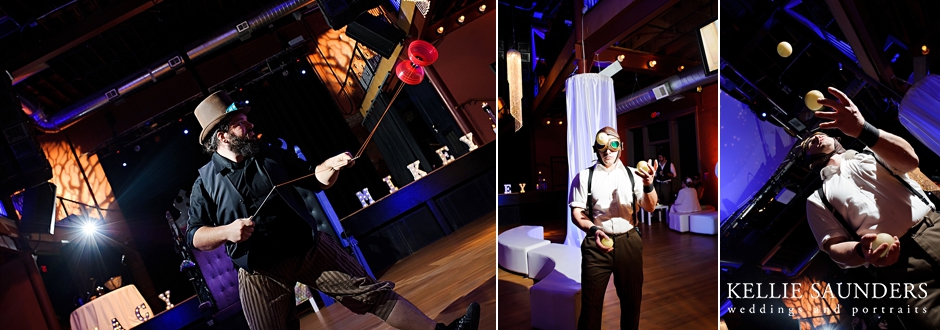 Crofoot Ballroom, Masquerade Ball Wedding Reception, Detroit Circus