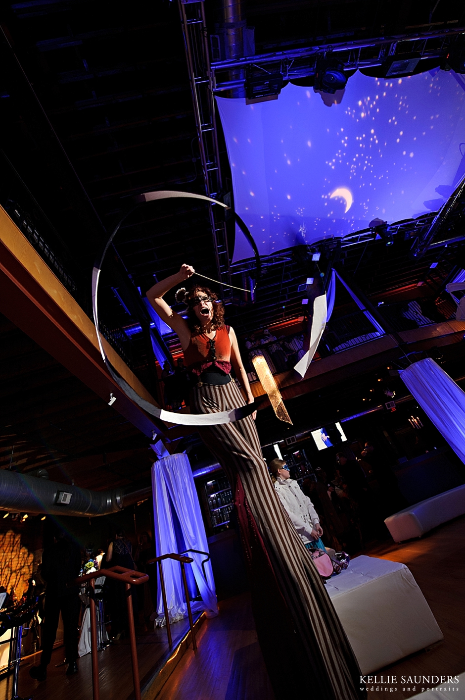 Crofoot Ballroom, Masquerade Ball Wedding Reception, Detroit Circus