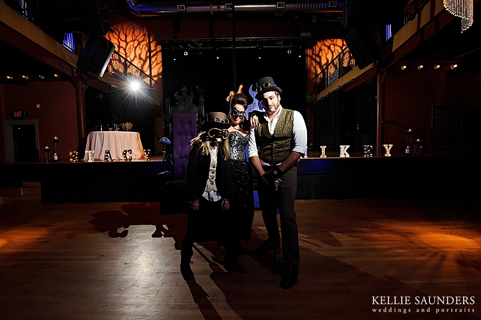Crofoot Ballroom, Masquerade Ball Wedding Reception, Detroit Circus