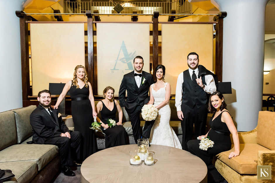Bridal party modern pose