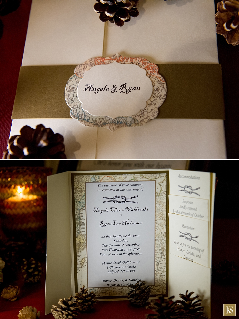 Map wedding invitation