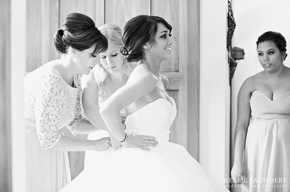 Bride getting ready